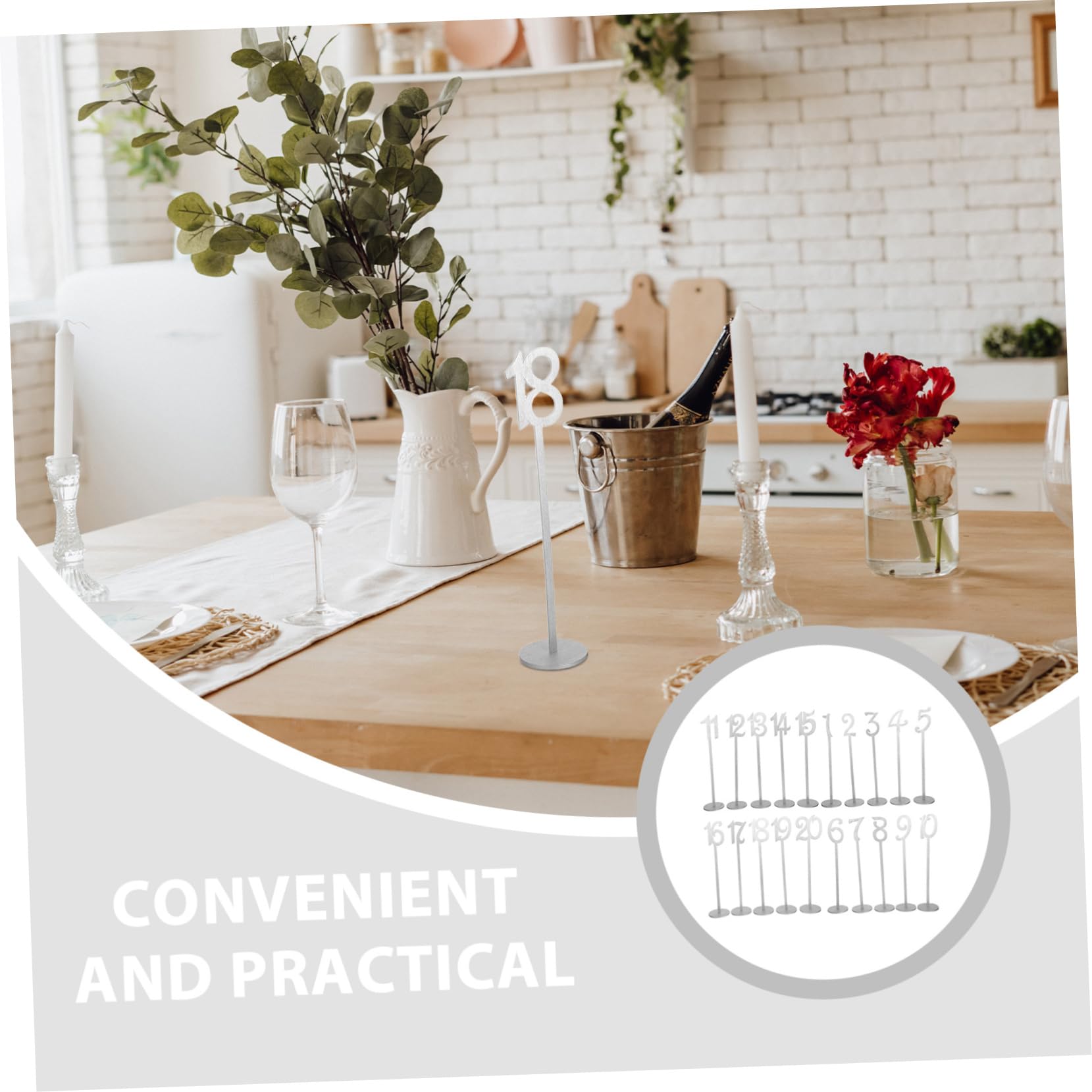 SOLUSTRE 20 Piezas Placa De Madera Para Número De Mesa Números De Mesa De Madera Letreros De Recepción De Boda Para Banquetes Fiestas De Aniversario Decoración De