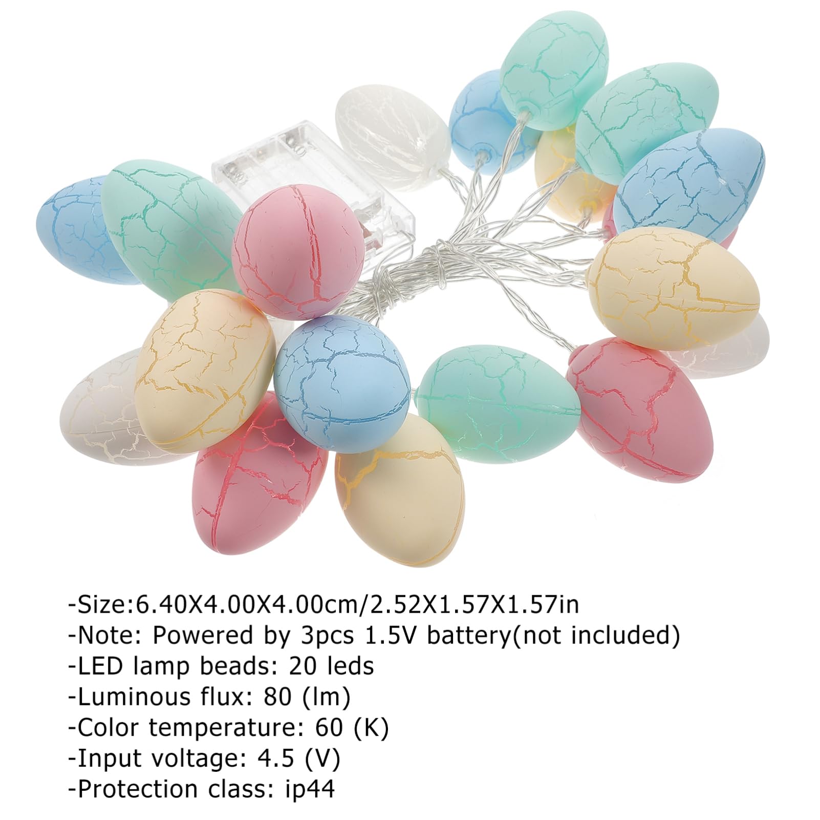 3 Stück Easter Egg String Light Leds Batteriebetriebene Lichterkette für Festliche Dekoration für Ostern Hochzeiten und Partys Dekorative Lichter für Einfarbige und Mehrfarbige