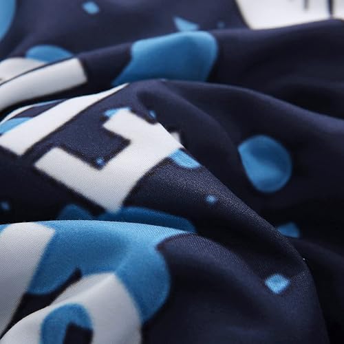 Miniatura 5 de Juego de ropa de cama de 7 piezas de planetas para niños y niñas, edredón tamaño individual, cama en una bolsa, ropa de cama de microfibra para