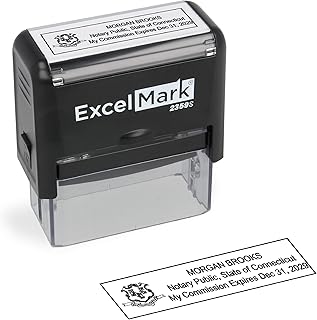 ExcelMark Notary Stamp for All 50 States - Official State Seal - Connecticut