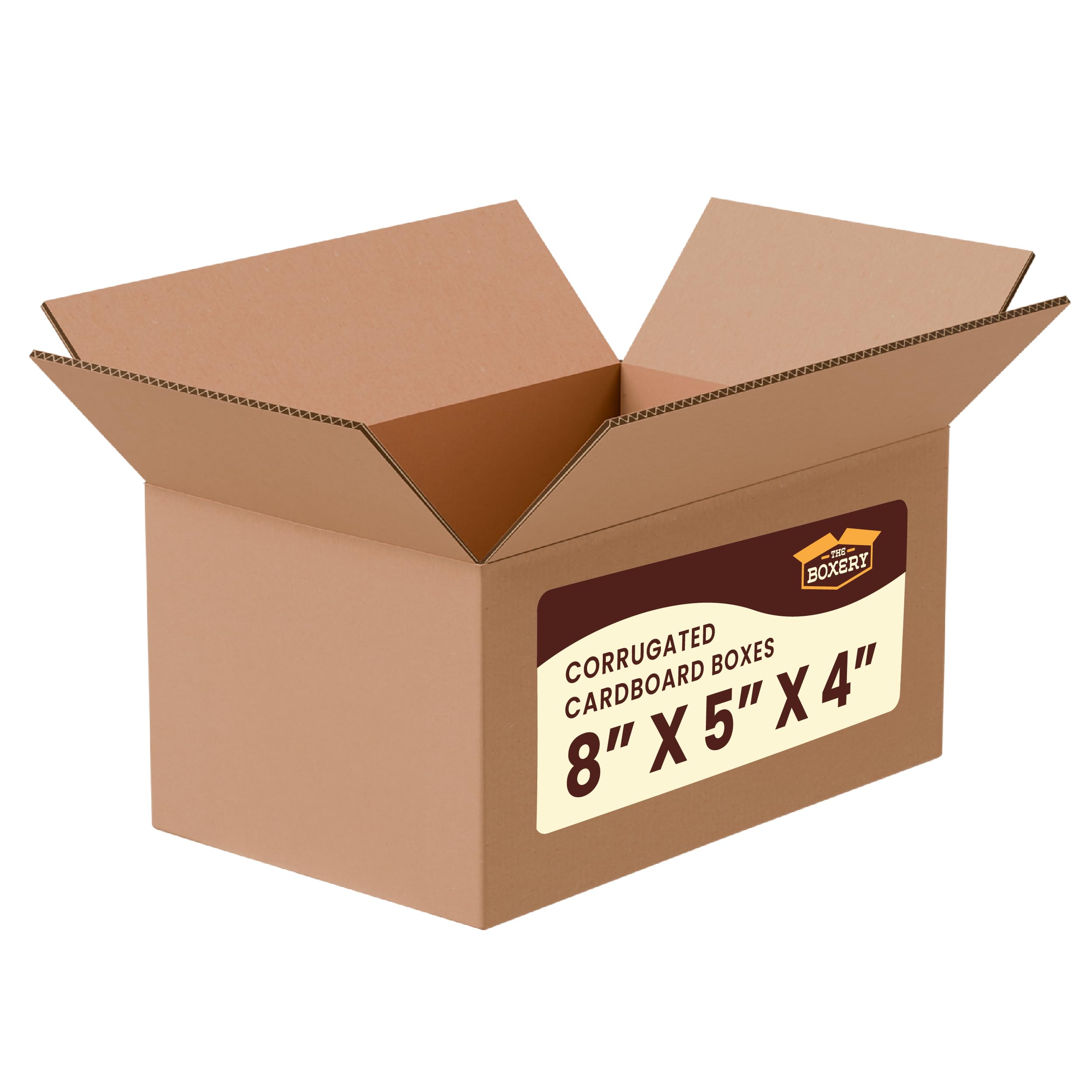The Boxery 8"x5"x4" Corrugated Cardboard Boxes 25-Pack