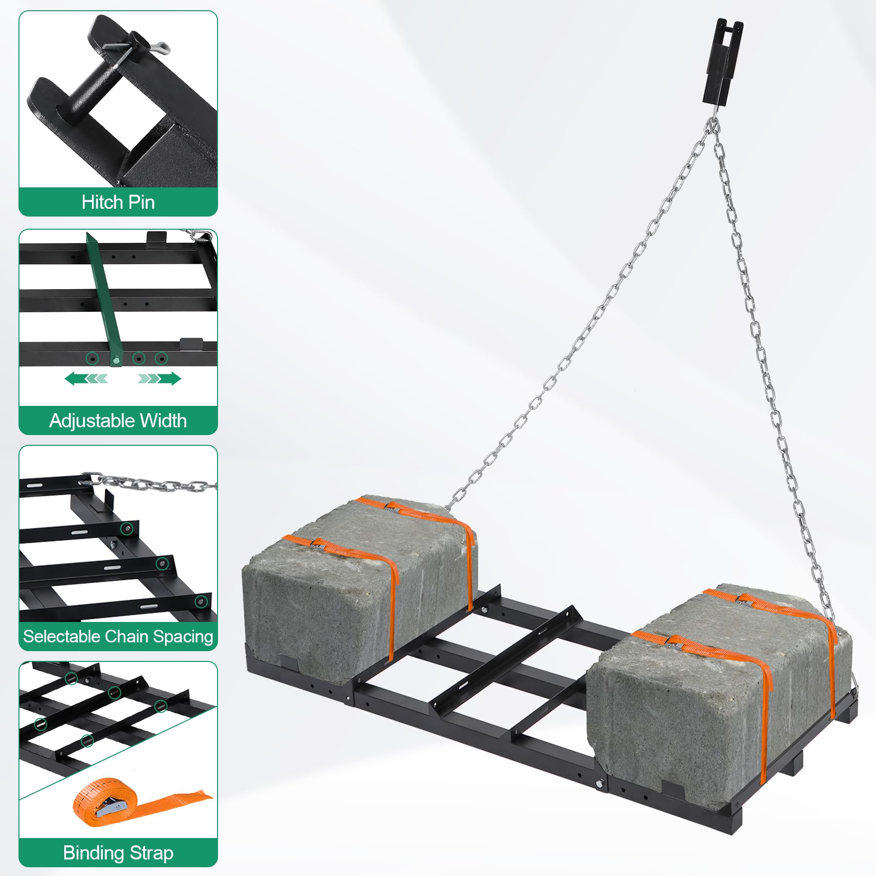 Power Rake For Driveway Snapklik.com : 4 FT Drag Harrow Driveway Grader, Heavy Duty Power Rake ...