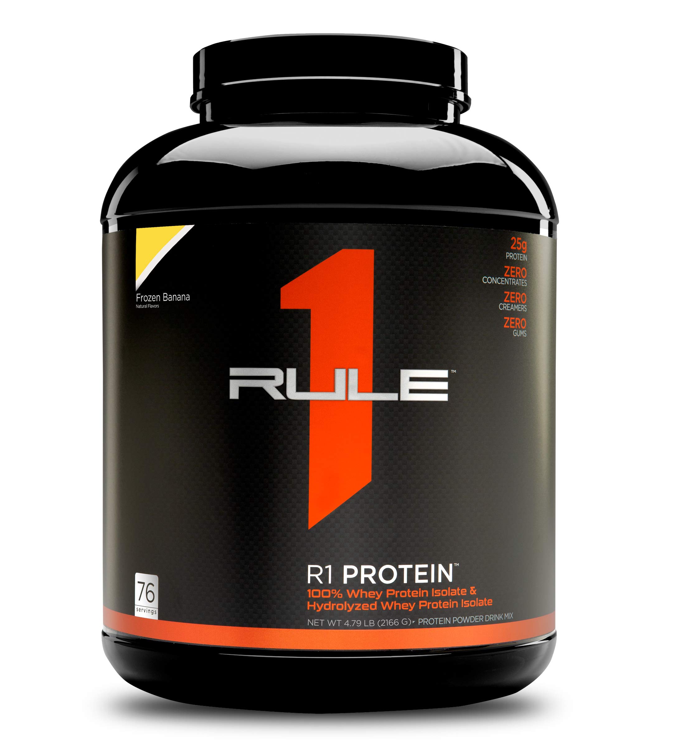 Rule One Proteins, R1 Protein -Frozen Banana, 25g Fast-Acting, Super-Pure 100% Isolate and Hydrolysa
