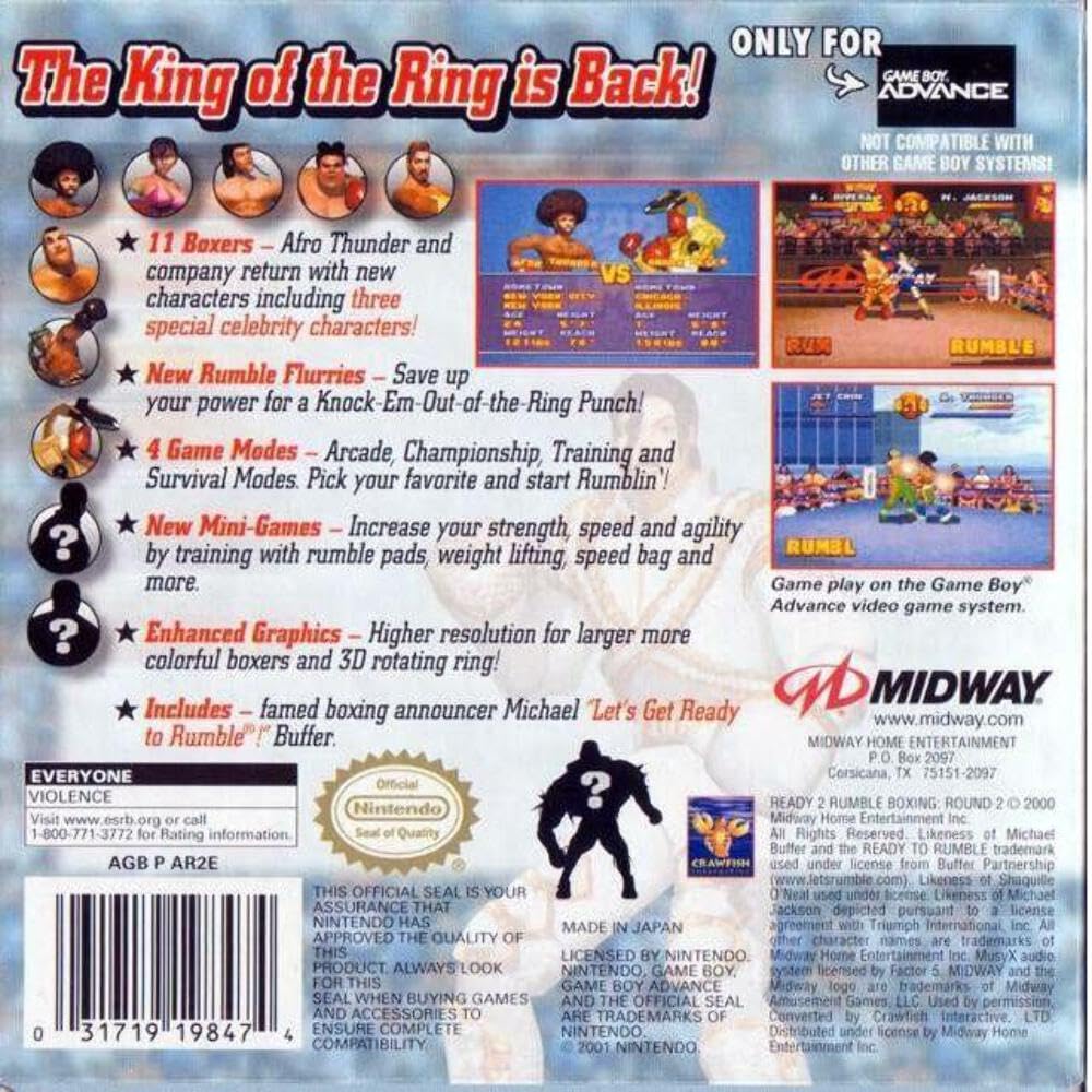 Amazon.com: Ready 2 Rumble Boxing : Nintendo Game Boy Color: Video