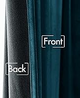 Vista 212 de MIULEE Cortinas de terciopelo de 63 pulgadas de largo, 2 paneles de cortinas opacas de lujo para dormitorio, sala de estar, cortinas de ventana