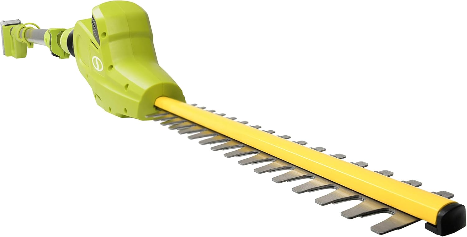 review Sun Joe 24V-PHT17-LTE Cordless Telescoping Dual-Action Pole Hedge Trimmer, Kit (w/ 2.0-Ah Battery + Quick Charger)