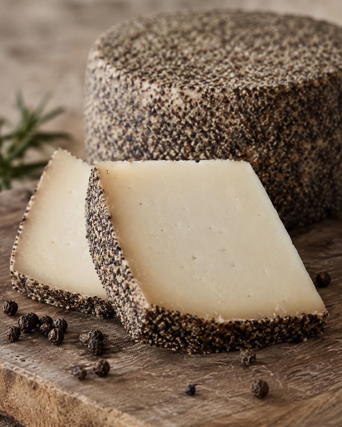 Formaggio Nero di Sicilia | Queso típico siciliano de cabra y oveja | 450 gr | Madurado en corteza con pimienta negra | Queso italiano