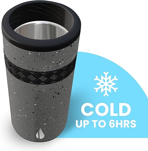 Miniatura 5 de Elemental Enfriador de latas delgado aislado, enfriador de latas delgadas de acero inoxidable de triple pared, aislante para bebidas delgadas de 12