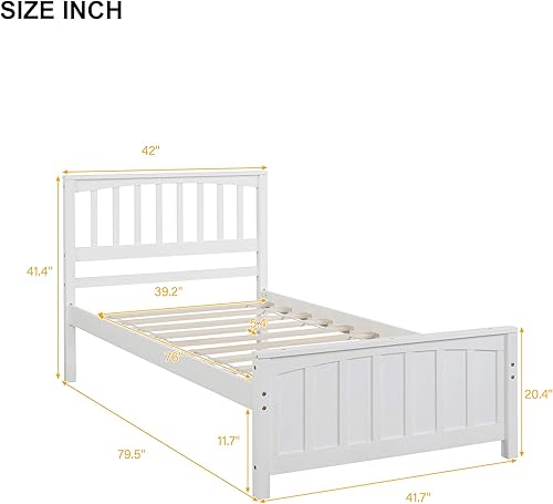 Miniatura 90 de SOFTSEA Base de cama de plataforma de tamaño individual con cajones, no necesita somier (espresso) Espresso,Blanco,Gris,Gris puro.,Blanco