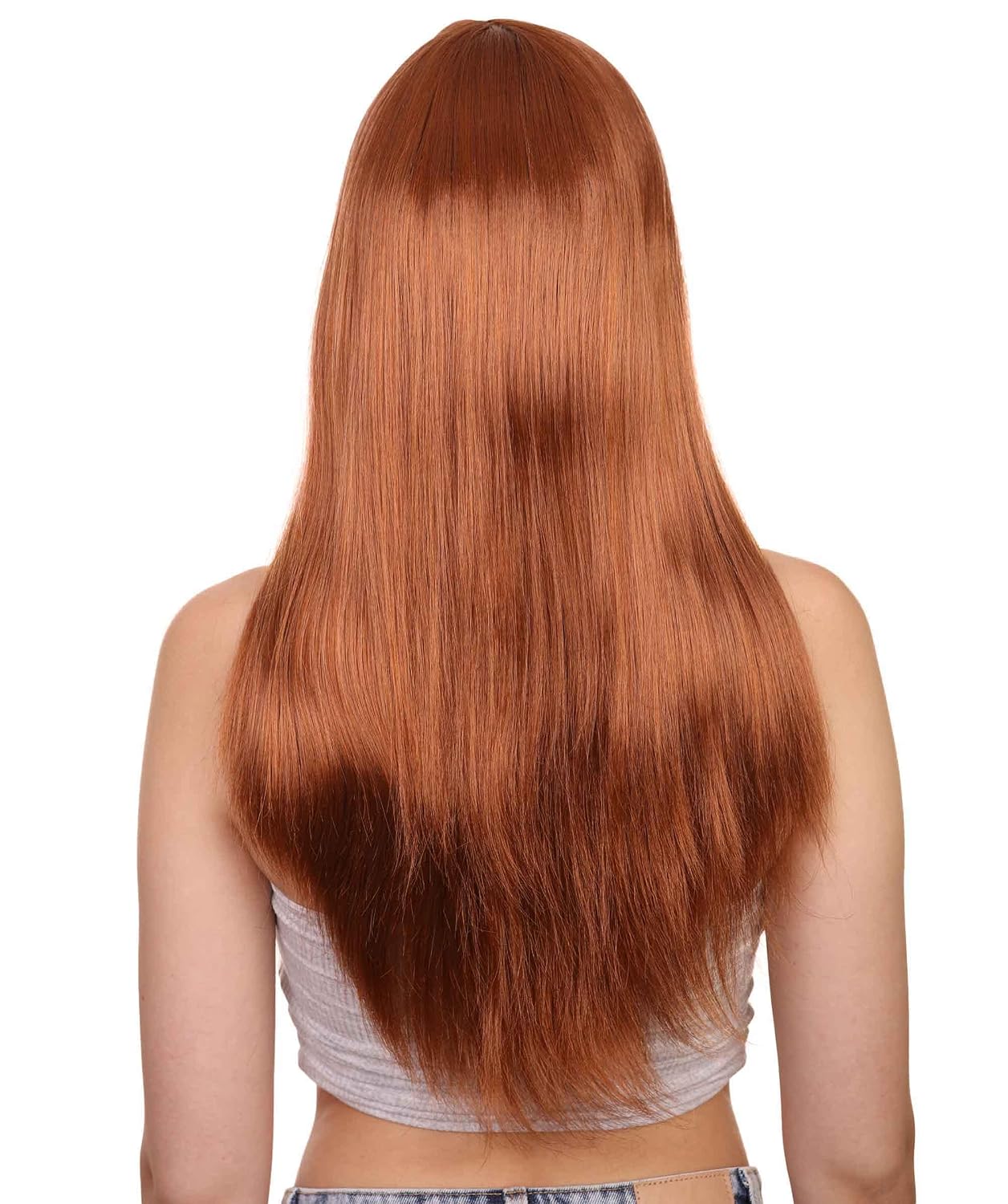 HPO Anime Long Straight Wig, Orange Adult HW-1691A