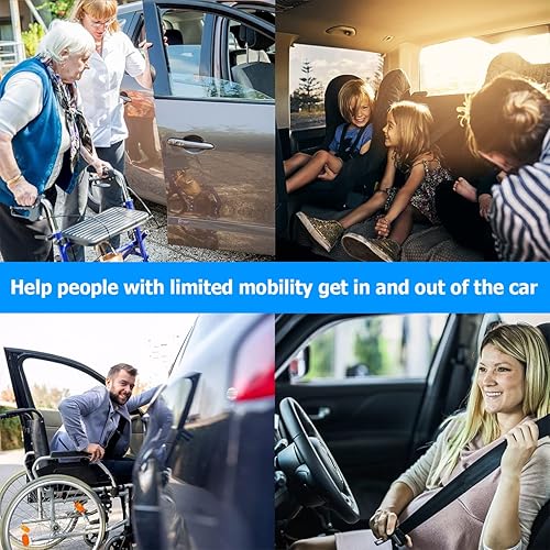 Miniatura 5 de BESULEN Mango de puerta de auto, mango de asistencia y apoyo para adultos mayores y personas con discapacidad, herramienta de emergencia portátil