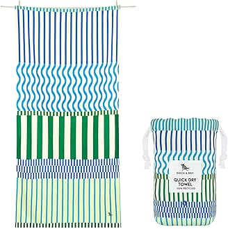 Dock & Bay Beach Towel - Quick Dry, Sand Free - Compact, Lightweight - 100% Recycled - Includes Bag - Blueberry Spritz, Extra Large (200x90cm, 78x35)