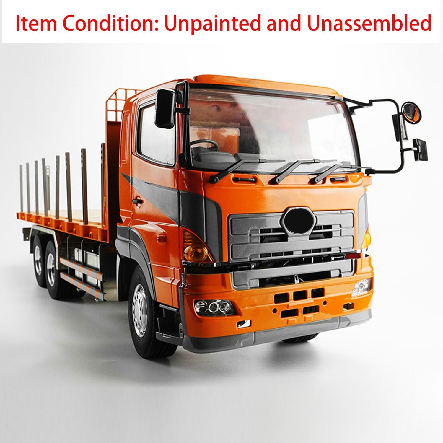 TOUCAN RC HOBBY LESU 1/14 RC Model 6 * 4 Flatbed Lorry Trailer Tractor Truck Metal Chassis