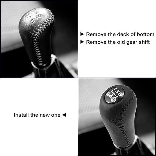 Miniatura 3 de X AUTOHAUX Pomo de palanca de cambios manual de coche de 5 engranajes para Toyota 4Runner 1991-2001 Pickup SR5 6 Cyl 3.0L 1991-1995 Cabeza de cambio