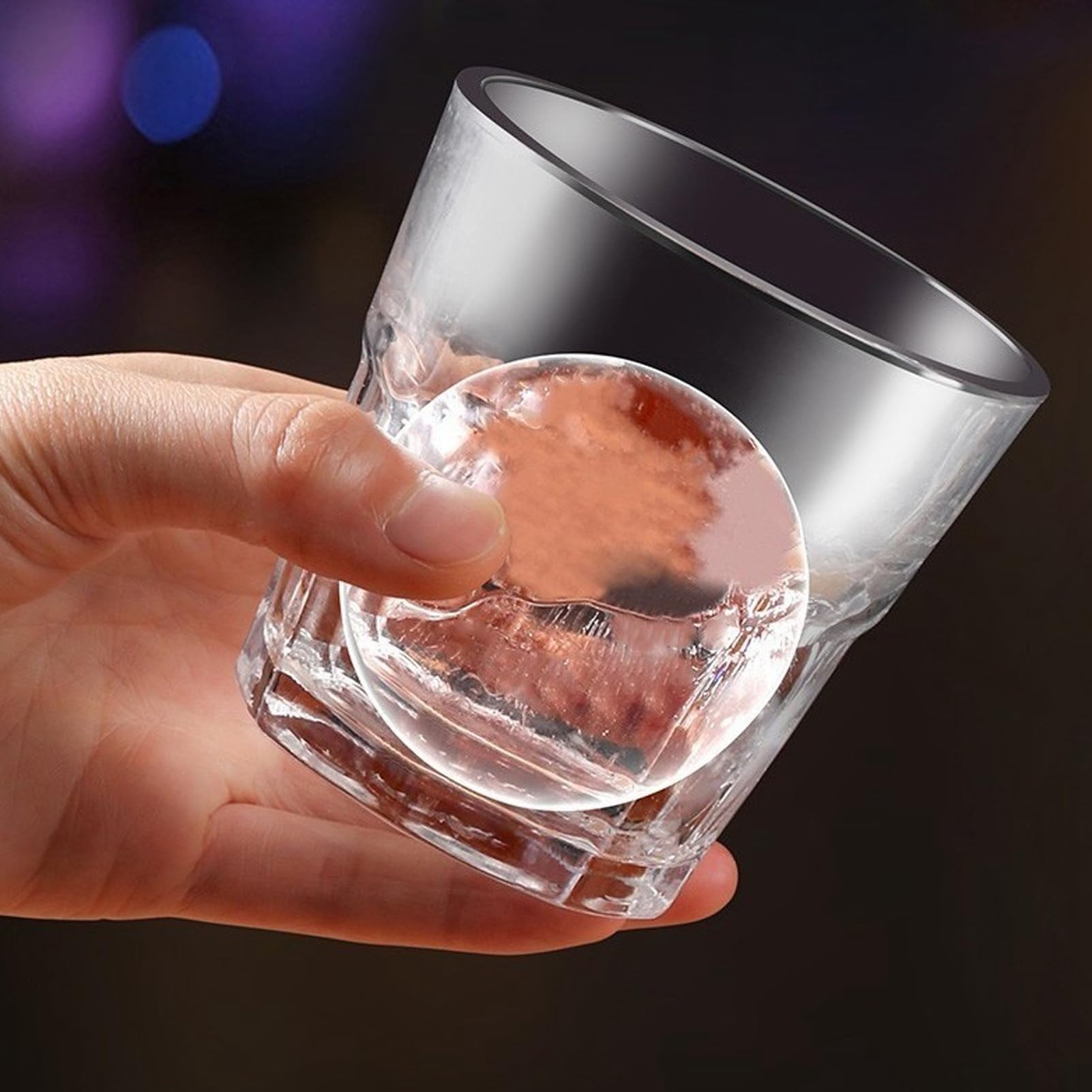 Yosoo Health Gear Stampo per Palline di Ghiaccio, Stampo per Ghiaccio Trasparente in Silicone ABS con 2 Fori, Produttore di Cristallino a Rilascio Facile, Fusione Lenta per Bevitori di tè Al Latte,