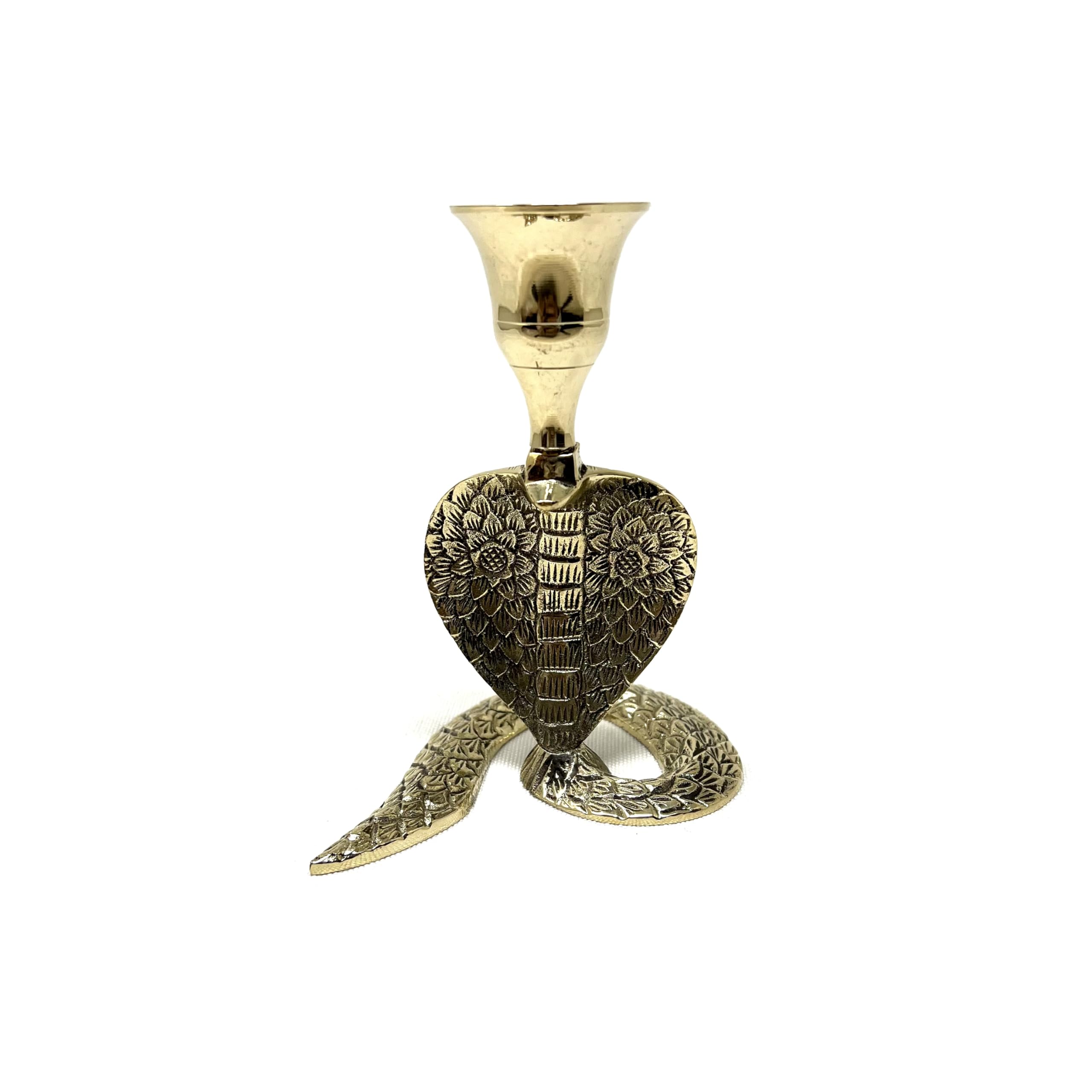 Shreyshti Brass Snake Candle Holder-image-49