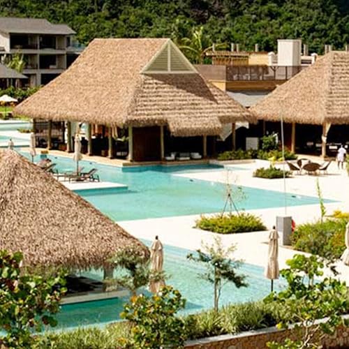 Miniatura 5 de VOSAREA Techo de paja artificial Simulación de paja techo de paja techo de paja de jardín techos de paja falsa Tiki bar ing paja mexicana techo de