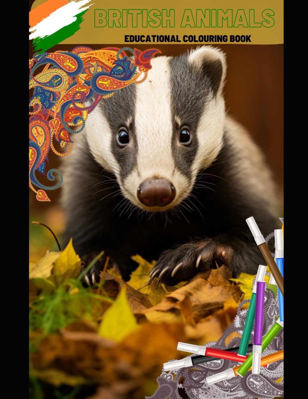 British Animals Educational Colouring Book (Uncle Tony's Library)