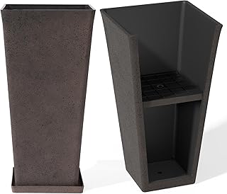 LA JOLIE MUSE 30 inch Tall Planters Set of 2, Indoor/Outdoor Rectangular...