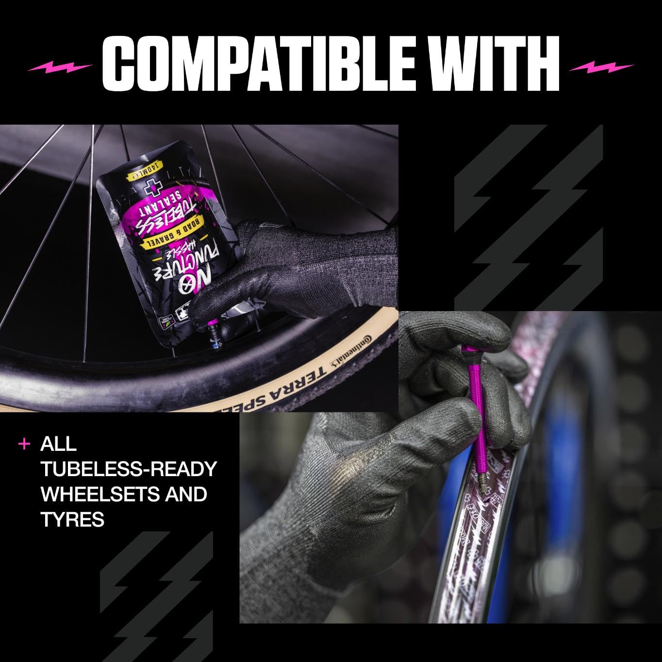 ENVIE DE PASSER VOS ROUES DE VELO VTT AU TUBELESS ? : Le kit pour conversion Tubeless de Muc-Off contient tout le nécessaire dont vous avez besoin pour convertir une paire de roues en Tubeless-Ready.