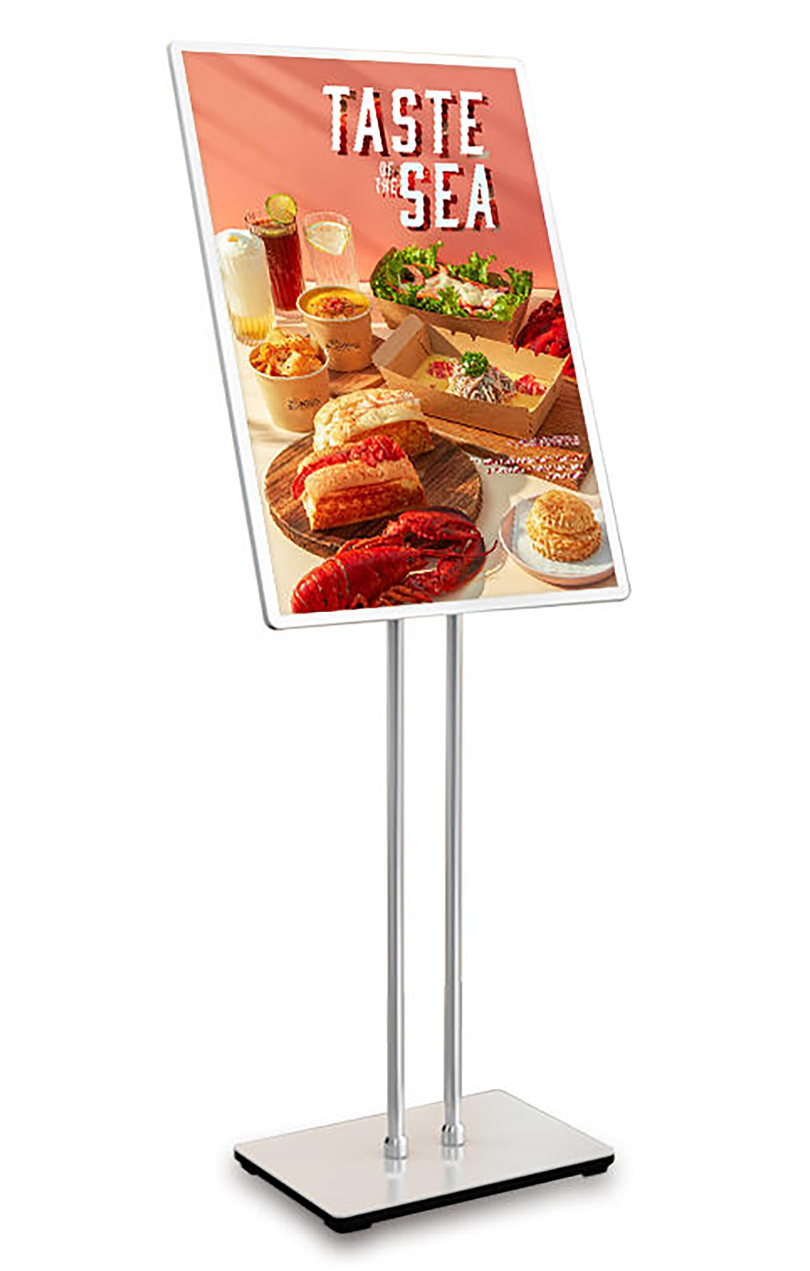 Caja de luz LED de pie, tablero de menús retroiluminado, soporte de letrero de aluminio ajustable, cartel de proyección publicitaria para espectáculos de negocios