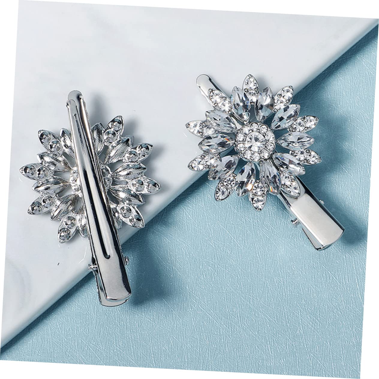 minkissy 10piezas Clip De Pelo De Diseño De y Rhinestone Horquillas De Metal Duckbill Para Mujeres y Accesorios Elegantes Para Peinados y