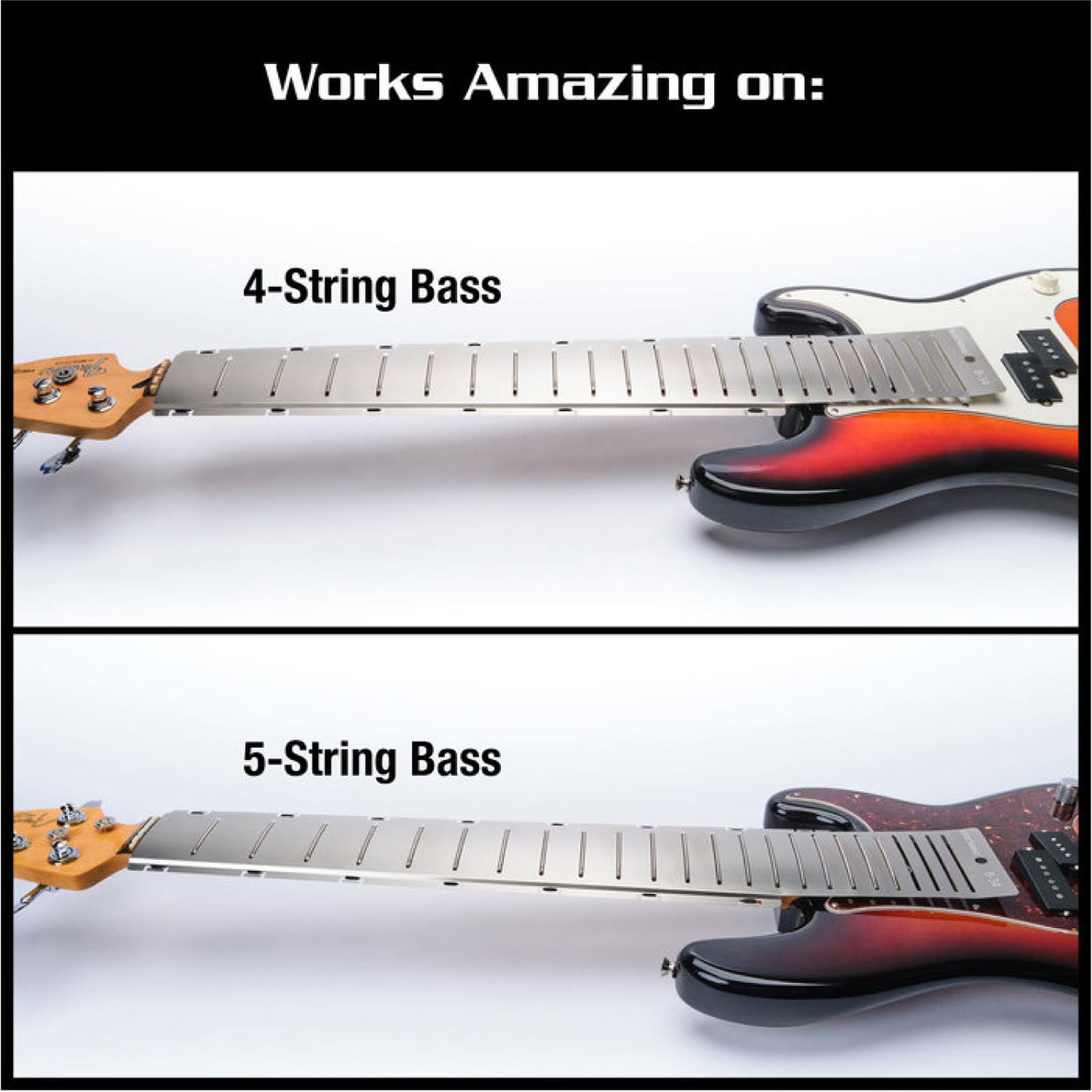 MusicNomad Fret Shield™ - Protector total para diapasón para pulir trastes en bajos de 4 y 5 cuerdas con escala de trastes de 34 pulgadas (MN805)