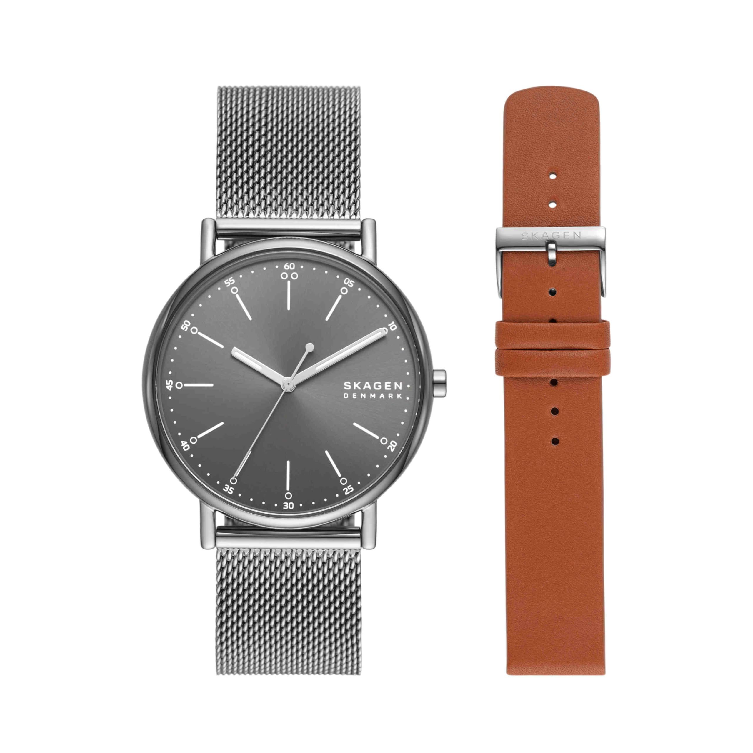 Skagen Stainless Steel Men Signatur Quartz Analog Watch, Gray, Grey Dial, Gray Band (B0BFZYFRWN) Amazon Price History, Amazon Price Tracker