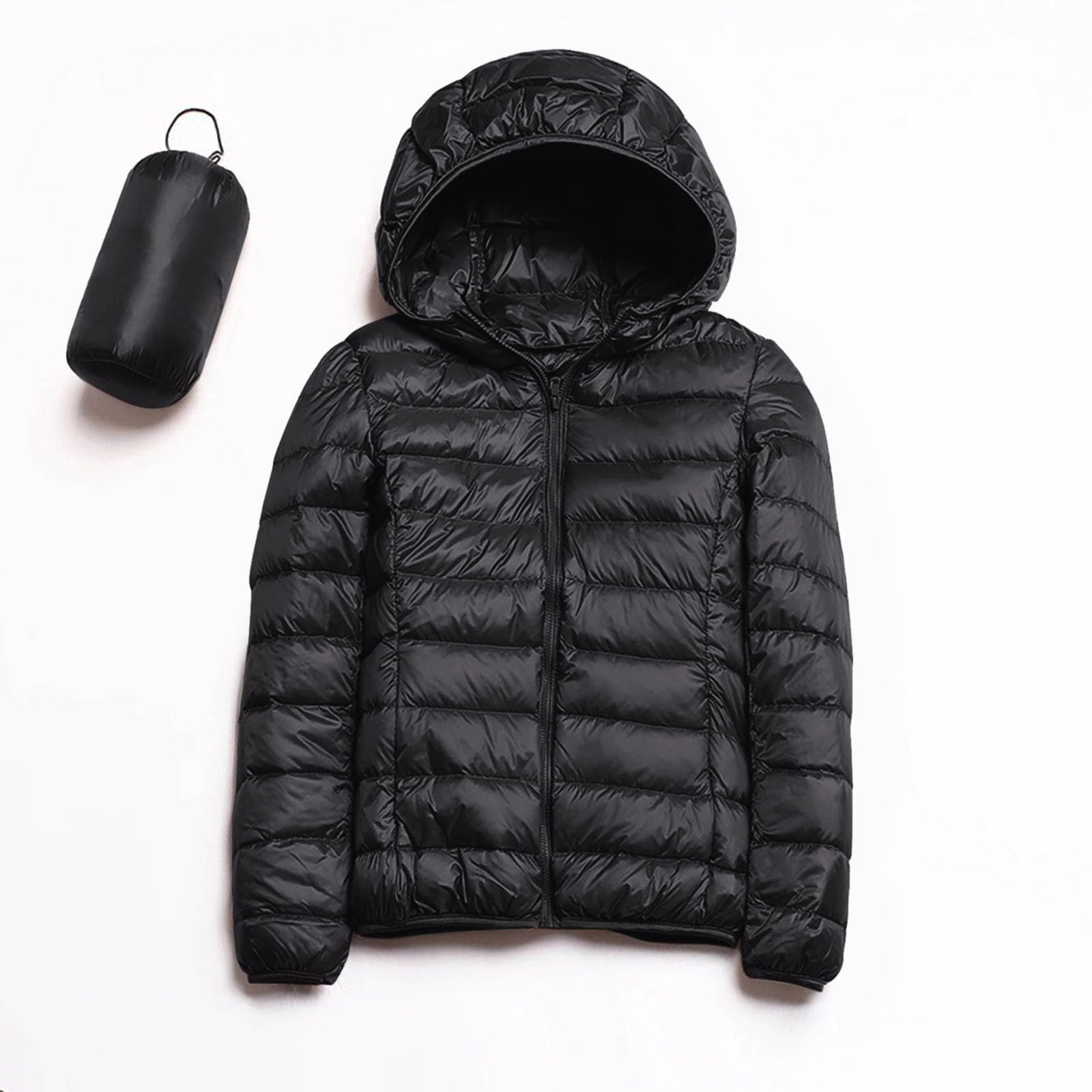 Generisch Chubasquero para mujer, impermeable, transpirable, cortavientos, chaqueta de entretiempo con capucha, para senderismo, A13