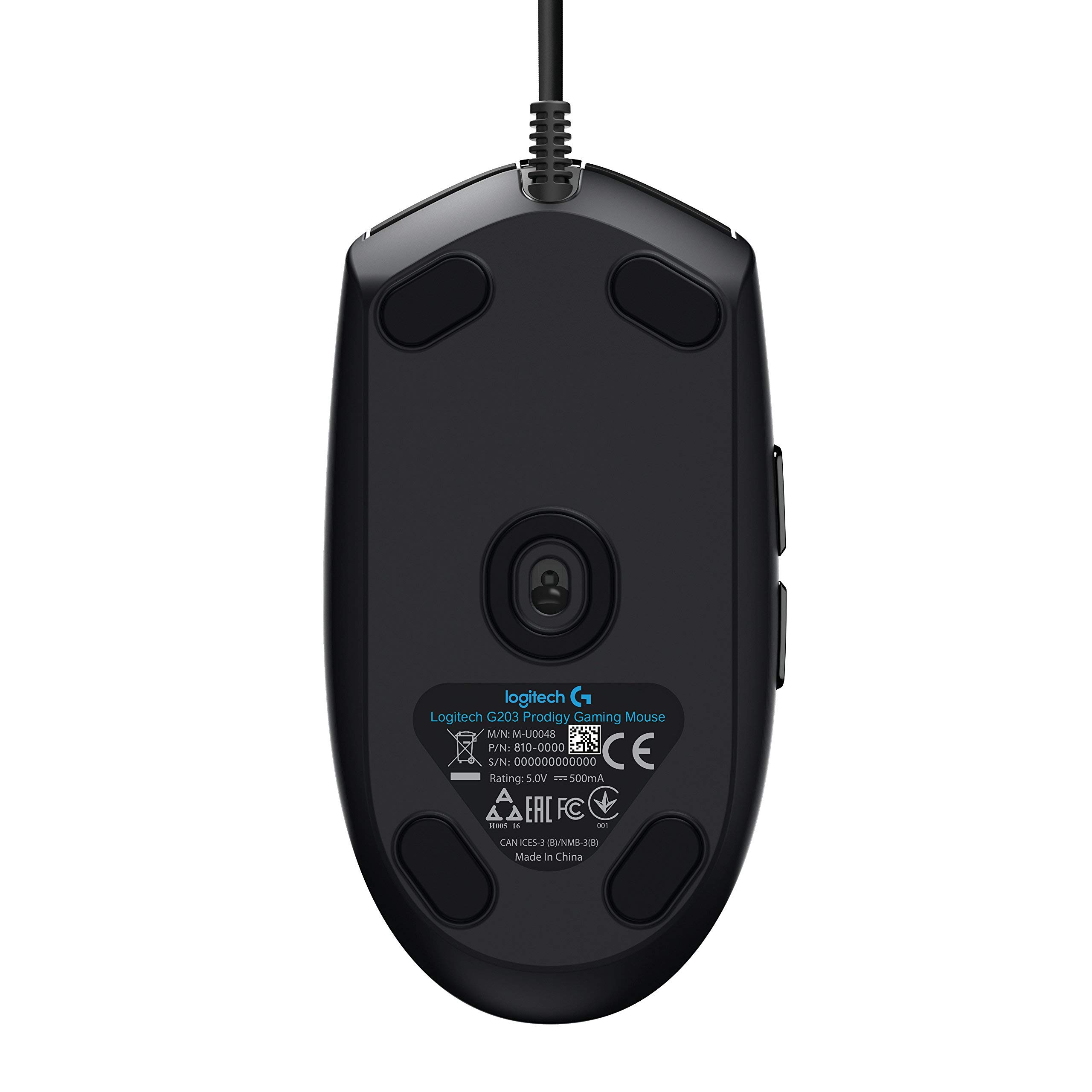 Logitech G203 Mouse da Gioco, Cablato con Sensore Ottico, 8.000 Dpi, Nero (Ricondizionato)