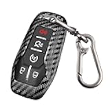 QBUC for Ford Key fob Cover,Carbon Fiber Car Key Case Protector with Keychain Compatible with with Ford Fusion F-150 Edge Explorer Mustang Lincoln MKZ MKC 4/5 Buttons Smart Key