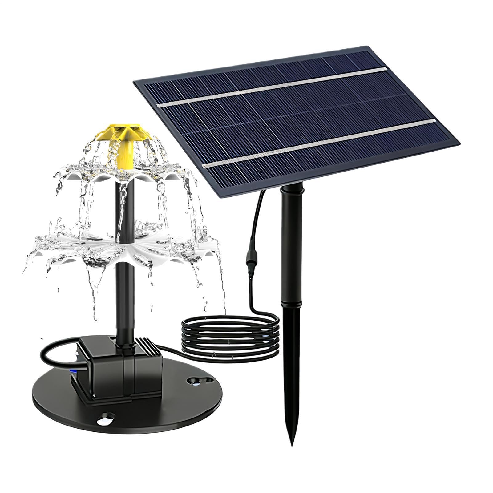 Fuente solar para terraza y patio trasero idónea para observar aves libres