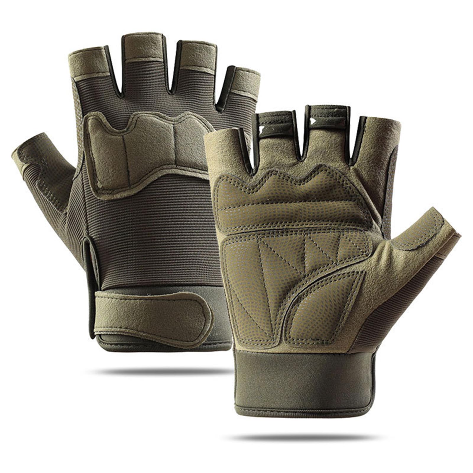 DUFFOBAN Cycling Gloves for Men - Half Finger Biking Gloves with EVA Padding, Anti-Slip, Shockproof & Breathable for Outdoor Sports