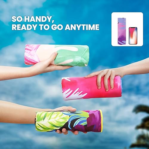 Miniatura 5 de Winthome Toalla de playa fina de secado rápido de 35.4 x 70.8 pulgadas, extra grande, ligera, de microfibra, sin arena, para viajes, piscina,