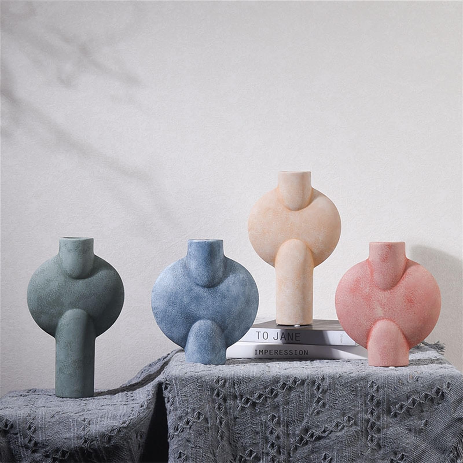 Kleine Keramikvasen für Die Heimdekoration, Tischdekoration, rustikale Bauernhaus-Dekorations-Minivase für getrocknete Pflanzen, Blumen