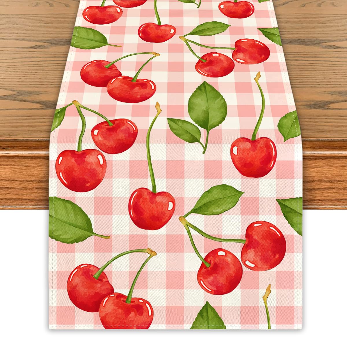 Cherry Table Runner Spring Summer Table Cover She's The Cherry on Top Party Decor Island Cherry Decorations for Home Party Table Simple Life