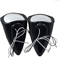 Vista 4 de HTTMT - Espejos laterales de visión trasera LED para cerdo de montaje lateral compatibles con la mayoría de los modelos de motocicletas japonesas