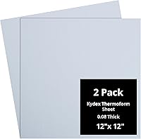 Vista 1 de Kydex Sheets - Solid Color DIY Kit for Crafting Holsters, Sheaths, and Mag Pouches - (8x8, 8x12, 12x12), Premium Thermoform Sheets - Thick, Durable