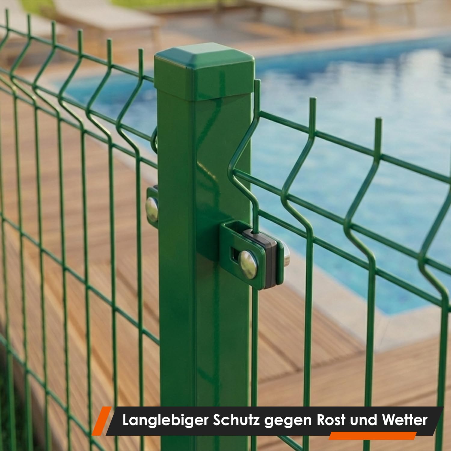 Doppelstabmattenzaun Befestigung - 5x2 cm - U-Halter U-Bügel - Graphit 50 Stück
