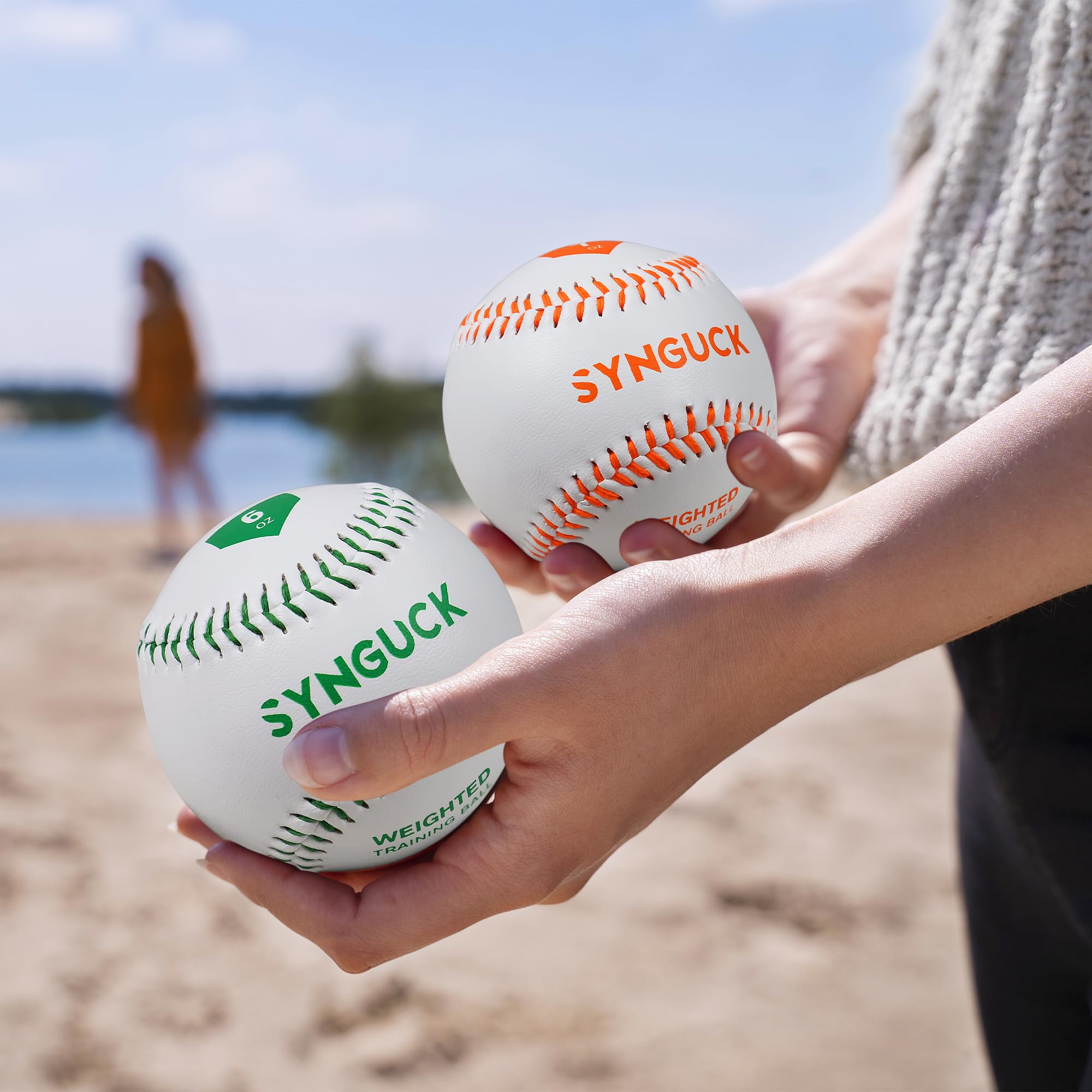 SYNGUCK Juego de pelotas de béisbol con peso de 2/4/6 – Pelotas de entrenamiento para aumentar la velocidad de lanzamiento, fuerza de brazo y precisión para jugadores de béisbol, entrenadores y