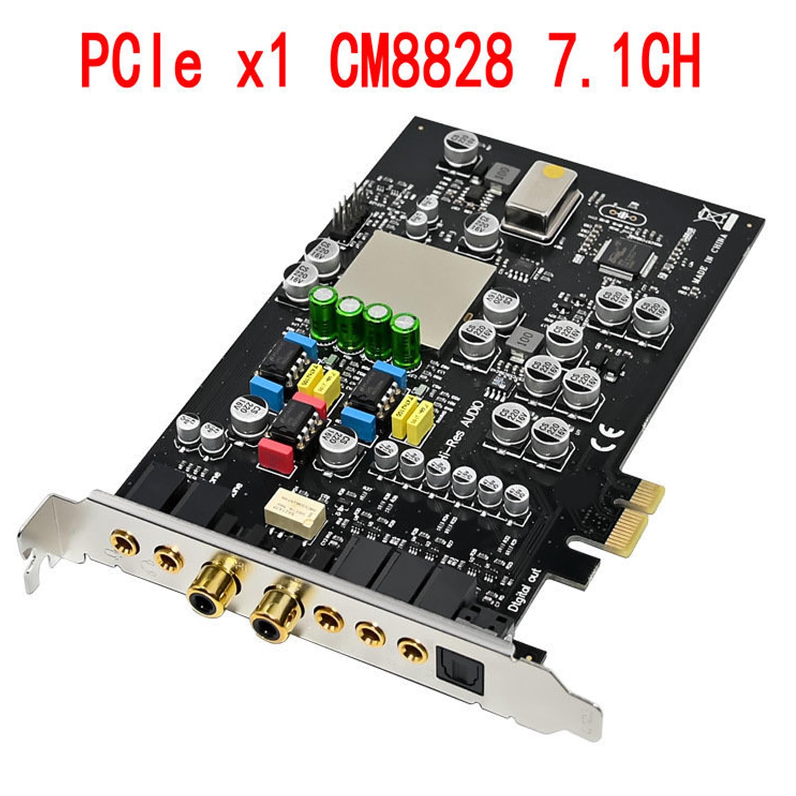CMI8828 PCIE 7.1 K, geeignet für verlustfreie Soundkarte, Glasfaser, Heimkino, große Spielumgebung, Soundkarte