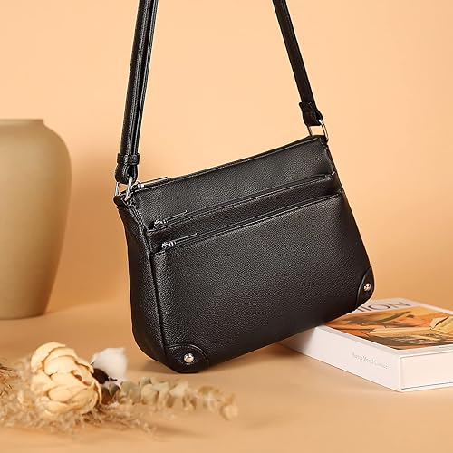 Miniatura 8 de Bolsos cruzados WESTBRONCO para mujer, bolsos de hombro de tamaño mediano, bolso de mano con múltiples bolsillos con cremallera