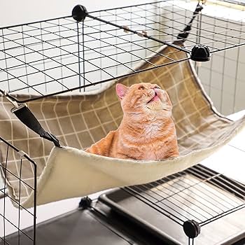 Amazon.co.jp: 猫 ハンモック ペット ゲージ用 昼寝 夏冬両用 耐