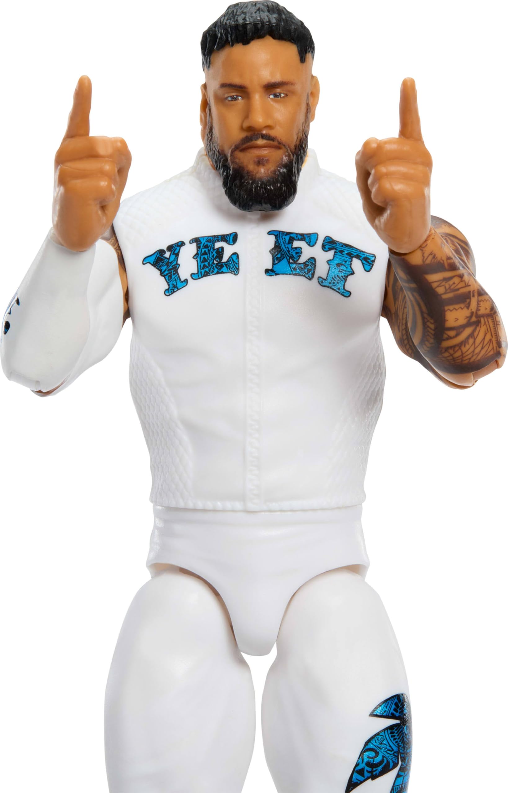 Mattel WWE Figurine articulée Main Event Jey USO de 15 cm à Collectionner, n° 161, 14 Points d’Articulation et Look réaliste, JHH87 - 3