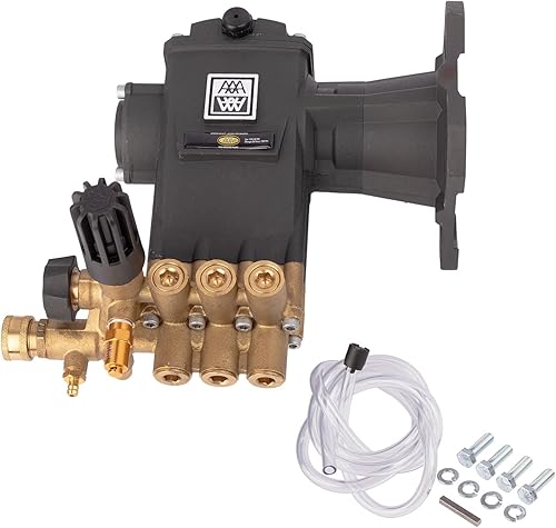 90038 Kit de bomba de lavado a presión de repuesto de émbolo triple horizontal AAA 3800-4000 PSI, 3.5 GPM, eje de 1 pulgada, incluye accesorios de