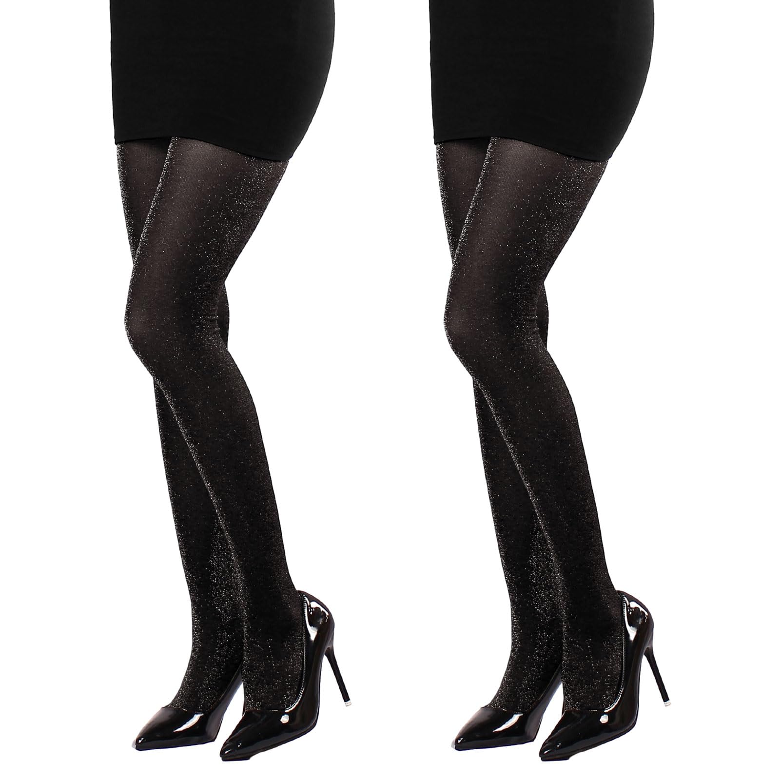 Collant Con Glitter E Strass Da Donna - KLONKEE, A Rete, Con Brillantini, Per Carnevale, Feste, Cosplay, Taglia Unica