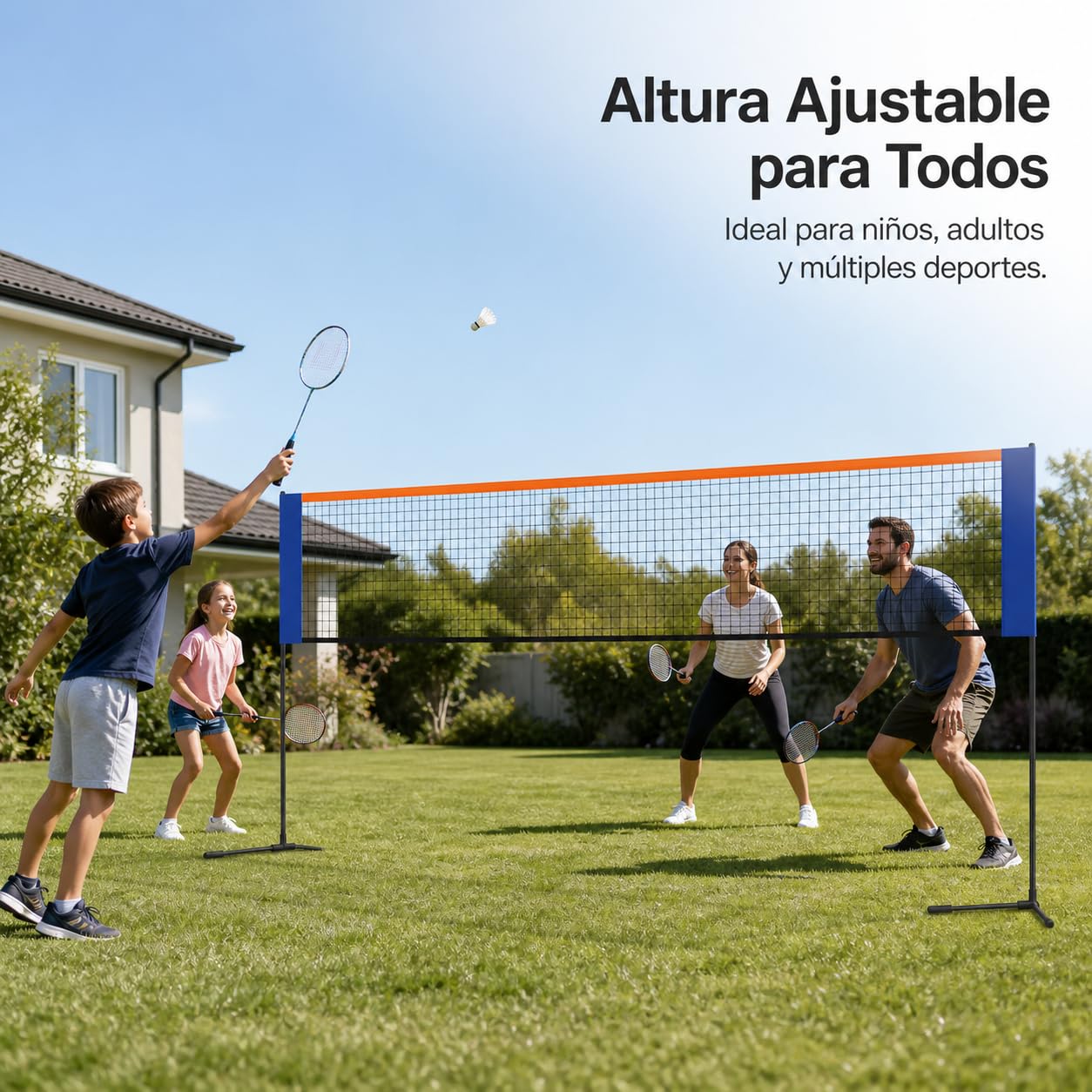 Red Bádminton Portátil, Altura Ajustable