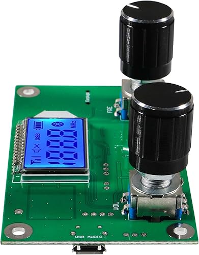 Miniatura 6 de ALAMSCN DSP PLL FM Transmitter Module Digital FM Stereo Radio Receiver 76.0MHz-108.0MHz LCD Display DC 3-5V with 2" 4Ohm 3W Full Range Audio Speaker