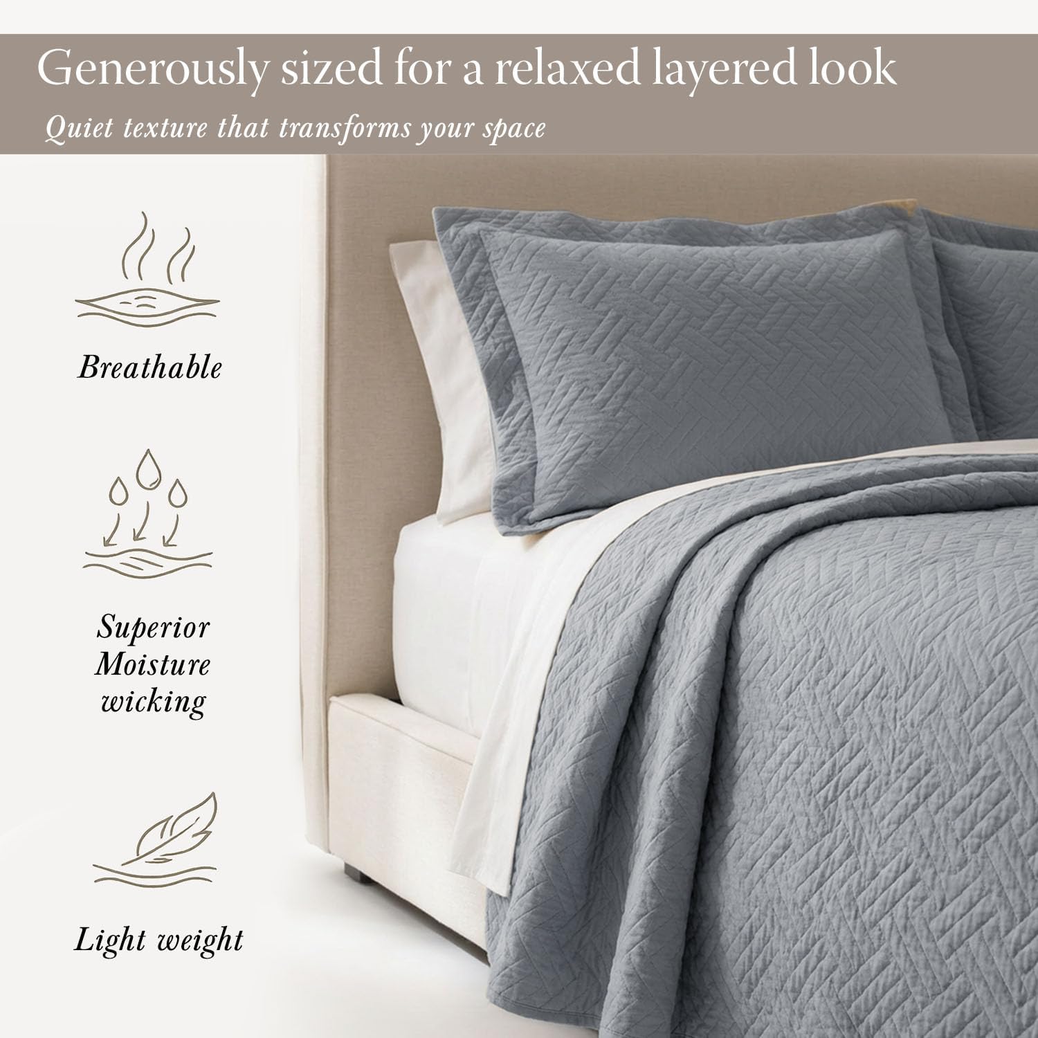 Threadmill Luxury Cotton Blankets for Twin Size Bed | All-Season 100% Cotton Twin Blanket for Bed | Jacquard Lightweight, Soft & Cozy Coverlet, 350GSM, 68 x 90 inches | Scottish Grey - Image 4