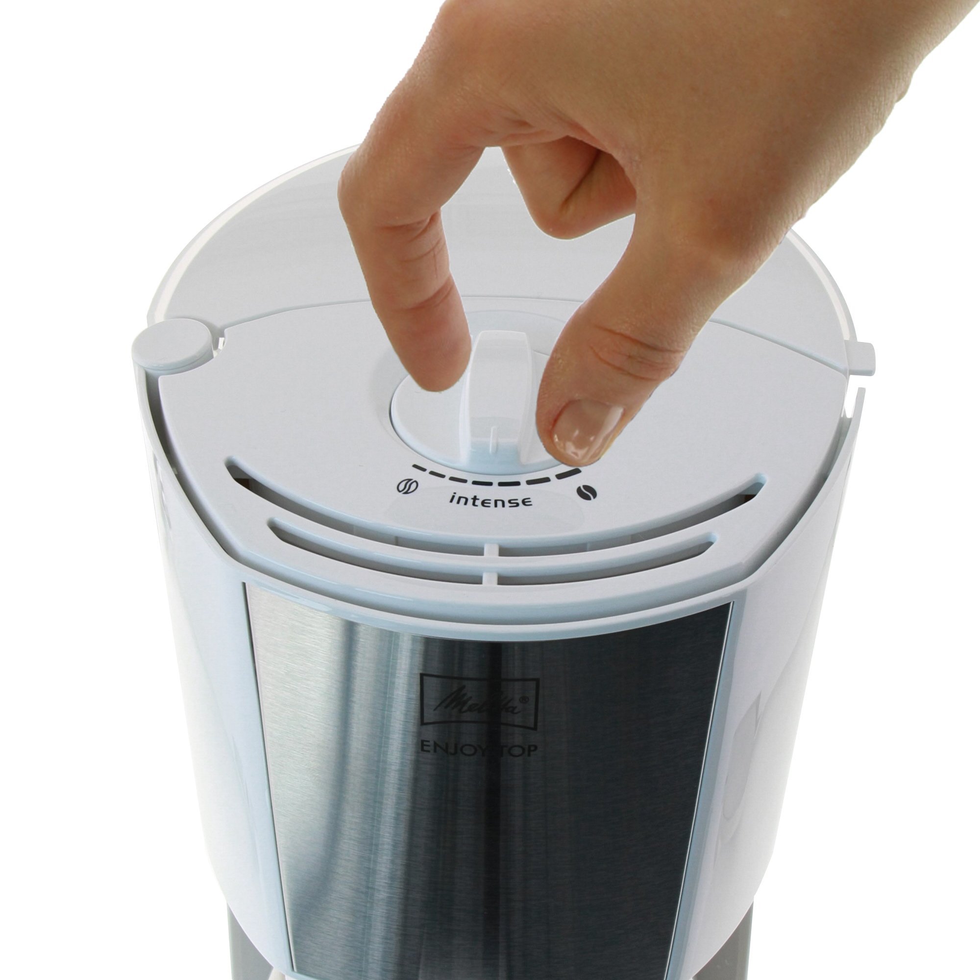 Melitta Enjoy II Therm 1017-07, Cafetera de Goteo, Jarra Térmica, Selector de Aroma, 1000 W, Blanco